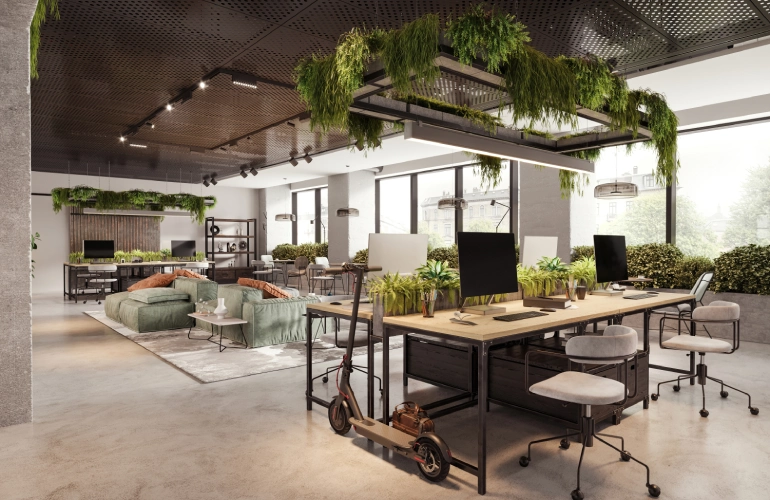 biuro z&nbsp;zielenią