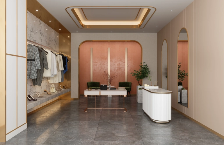 ekskluzywny salon z&nbsp;ubraniami