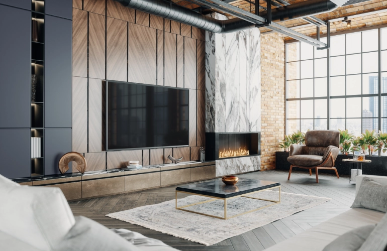 salon z&nbsp;małym stolikiem